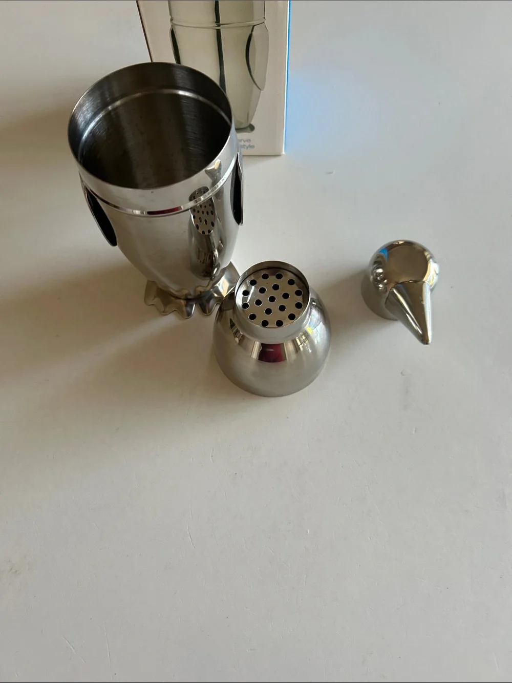 Penguin Cocktail Shaker - 18/8 Stainless Steel Silver